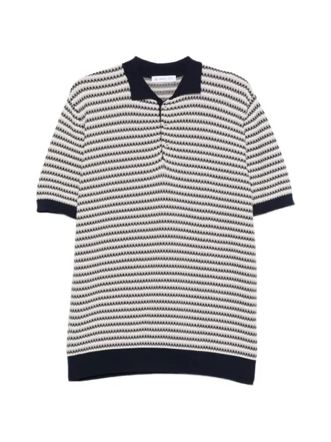 Manuel Ritz geometric-pattern polo shirt