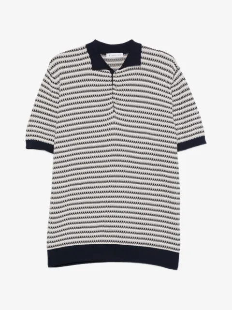 Manuel Ritz geometric-pattern polo shirt