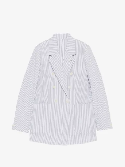 Manuel Ritz striped double-breasted jacket