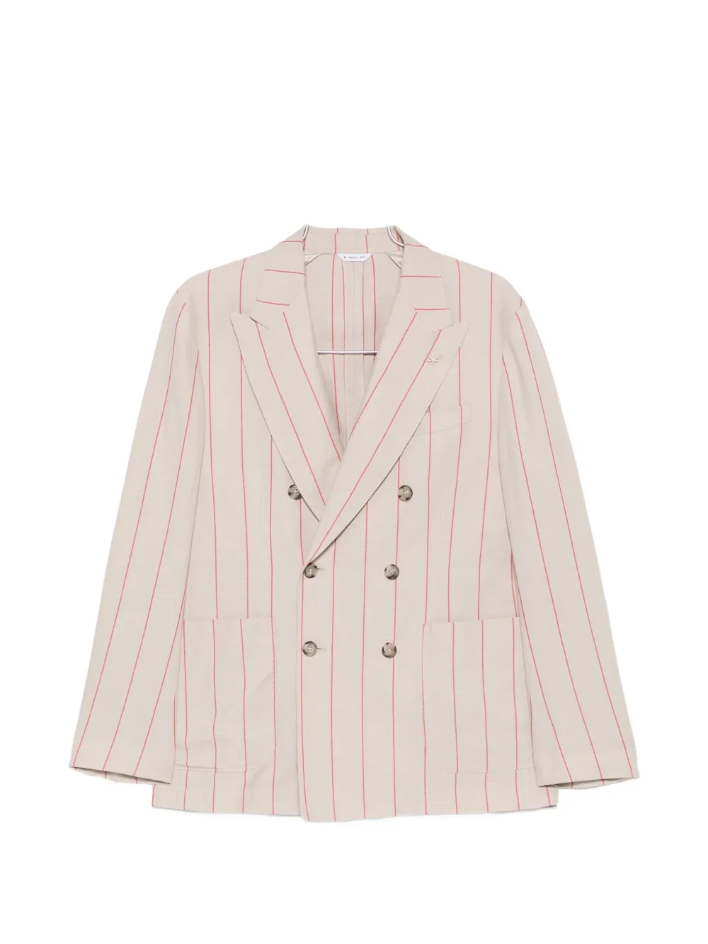 Manuel Ritz double-breasted striped blazer - Neutrals