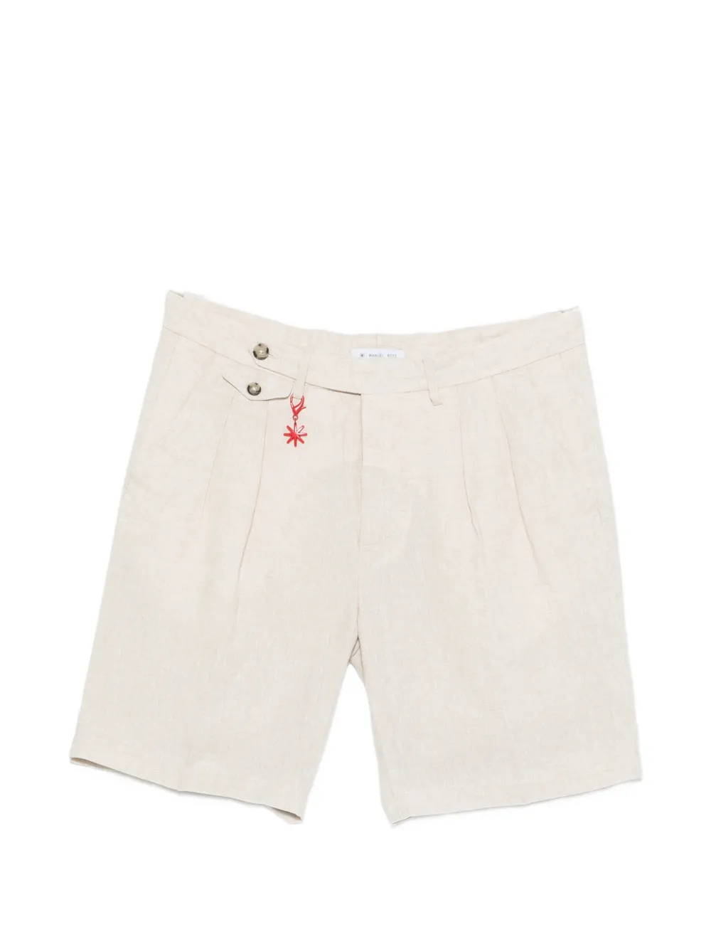 Manuel Ritz pleated linen shorts - Neutrals