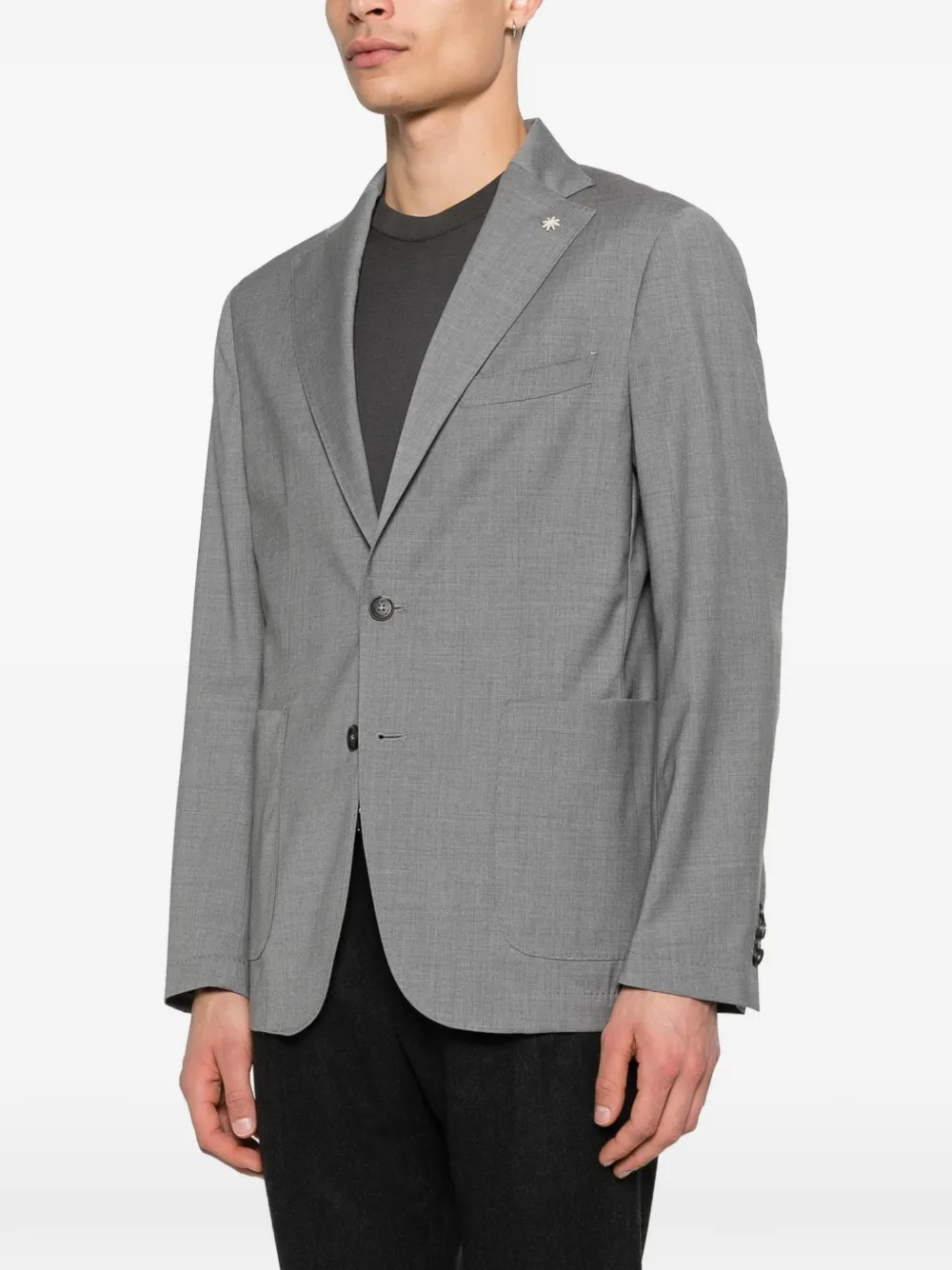 Manuel Ritz Blazer met opgestikte zak Grijs