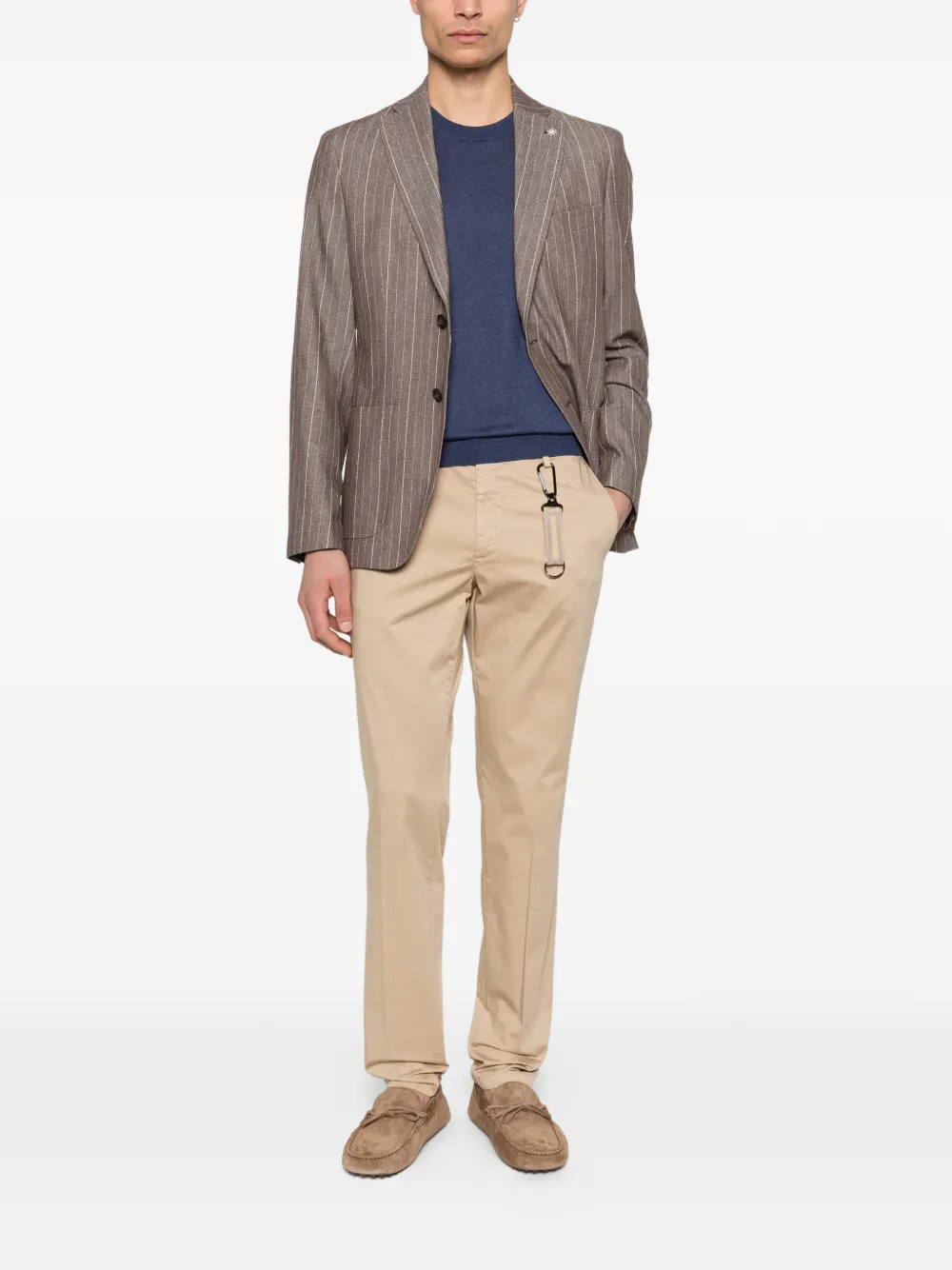 Manuel Ritz striped two-button blazer | Blazers