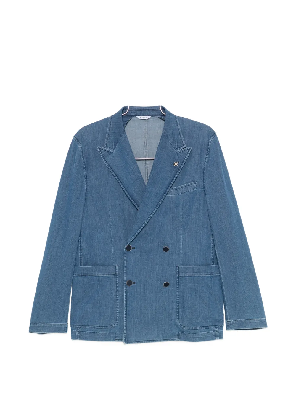 Manuel Ritz double-breasted denim jacket - Blau