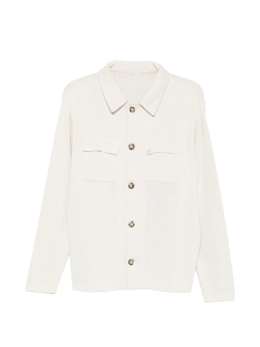 Manuel Ritz Cardigan Mit Geknöpfter Tasche In White