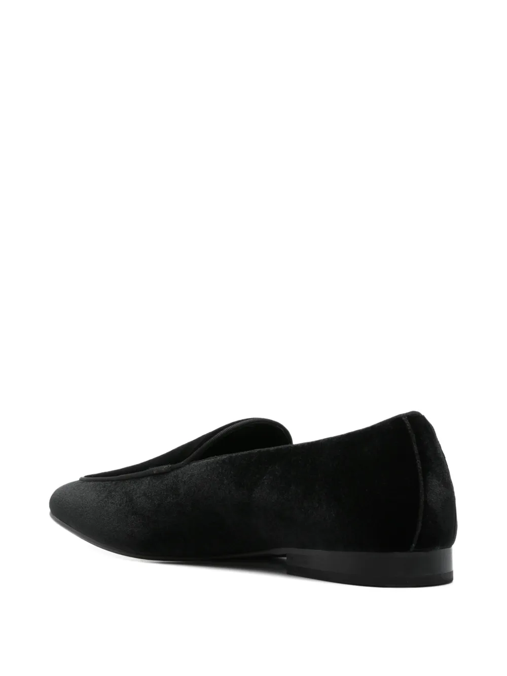 Manuel Ritz Gladde fluwelen loafers Zwart