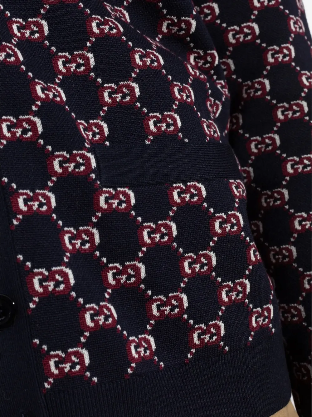 Gucci Pre-Owned モノグラム カーディガン | ブルー | FARFETCH JP