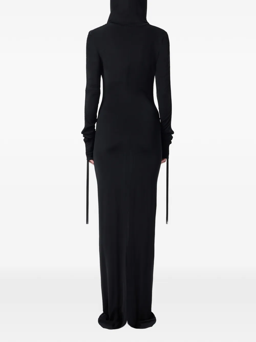 Blumarine Maxi-jurk met capuchon Zwart