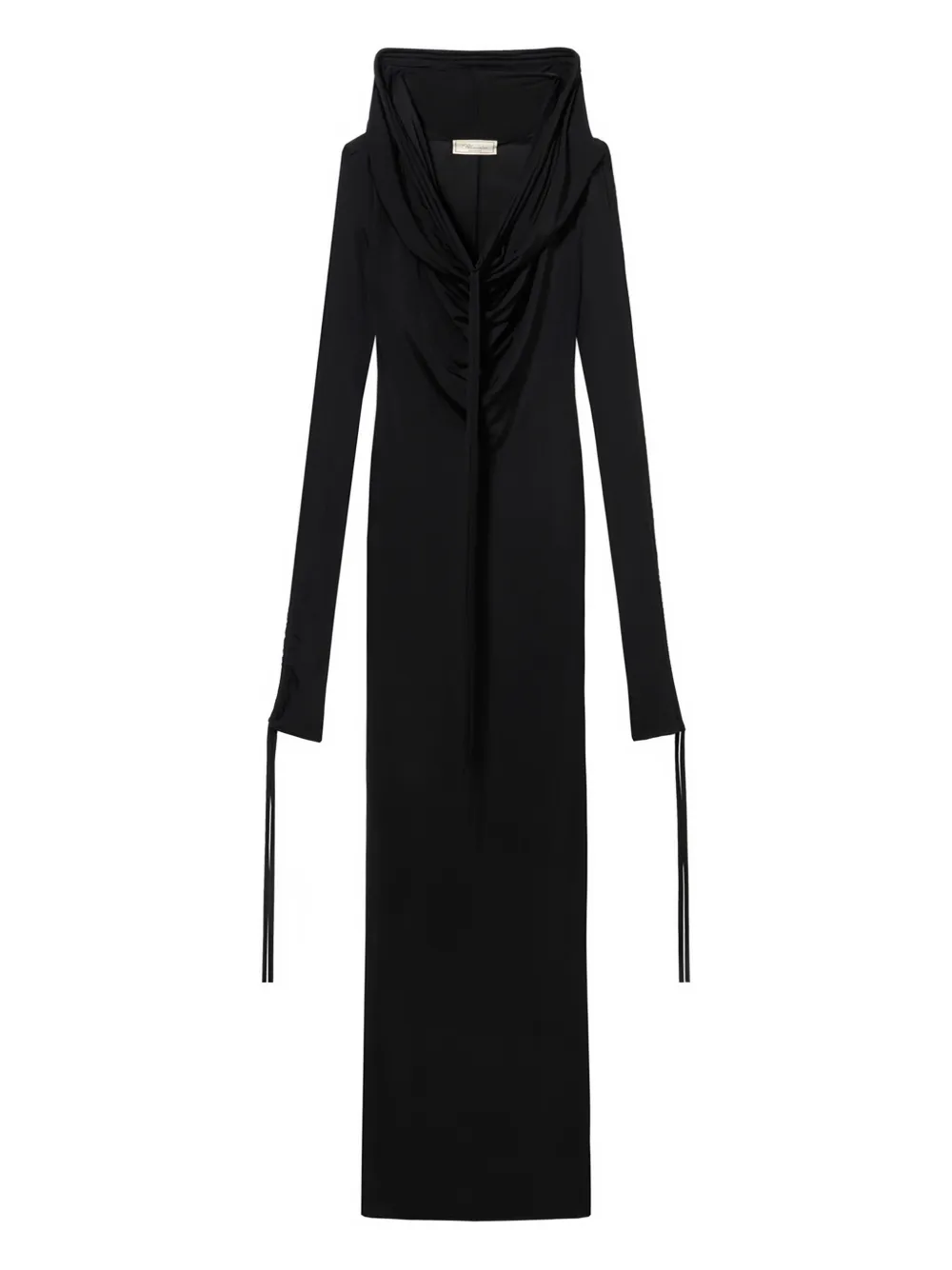 Blumarine hooded maxi dress - Schwarz