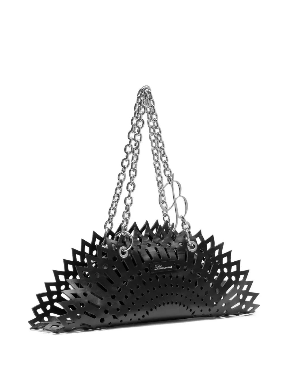Laser-Cut Chain Shoulder Bag