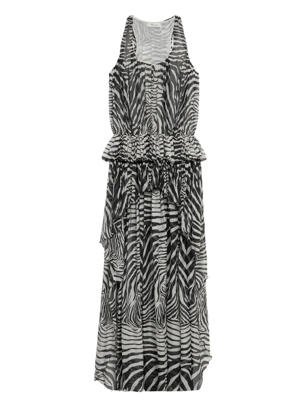 Blumarine zebra-print asymmetric dress | White | Image 1