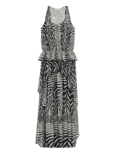 Blumarine zebra-print asymmetric dress