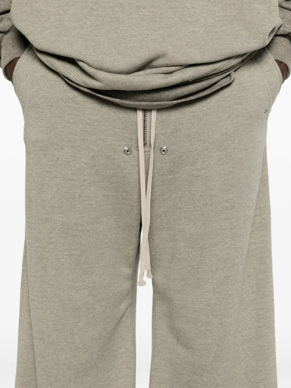 Rick Owens DRKSHDW Broek met wijde pijpen en trekkoord Beige
