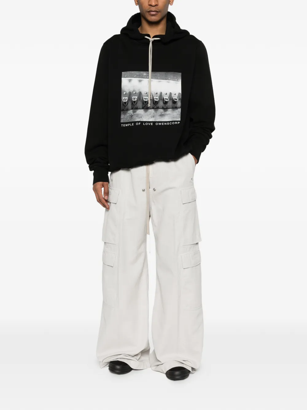 Rick Owens DRKSHDW Hoodie met grafische print Zwart