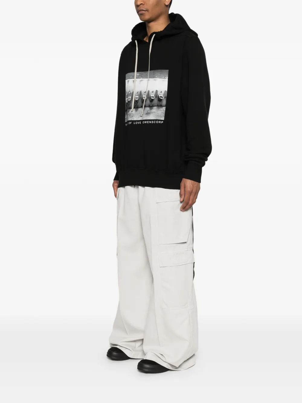 Rick Owens DRKSHDW Hoodie met grafische print Zwart