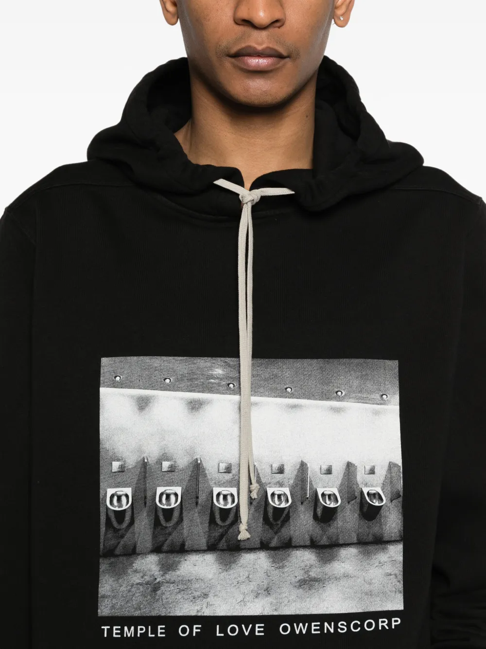 Rick Owens DRKSHDW Hoodie met grafische print Zwart