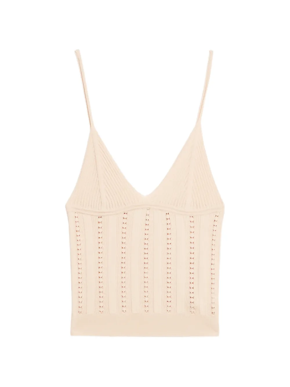 Blumarine Top con scollo a V - Toni neutri