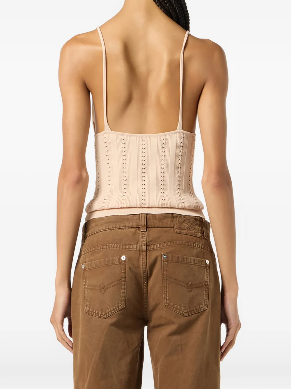 Blumarine Top met V-hals Beige