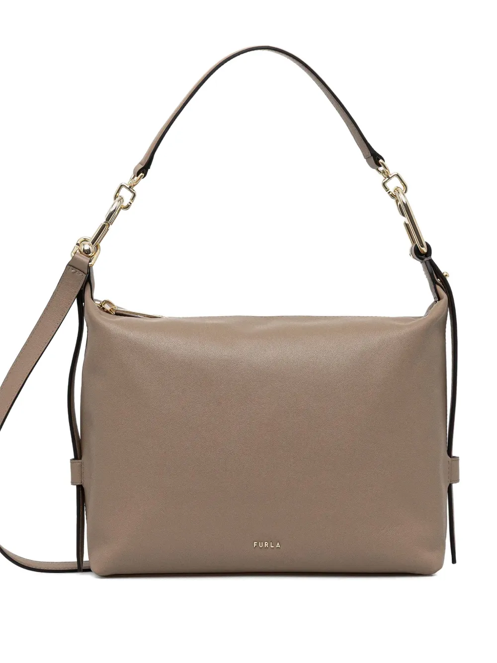 Furla M Tonie hobo leather crossbody bag - Toni neutri