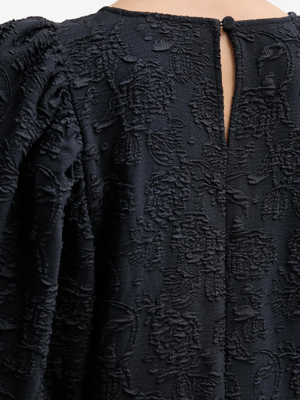 Stine Goya Top met pofmouwen en bloemenprint Blauw