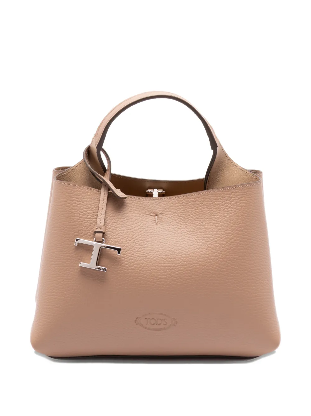Tod's logo-charm leather tote bag - Toni neutri