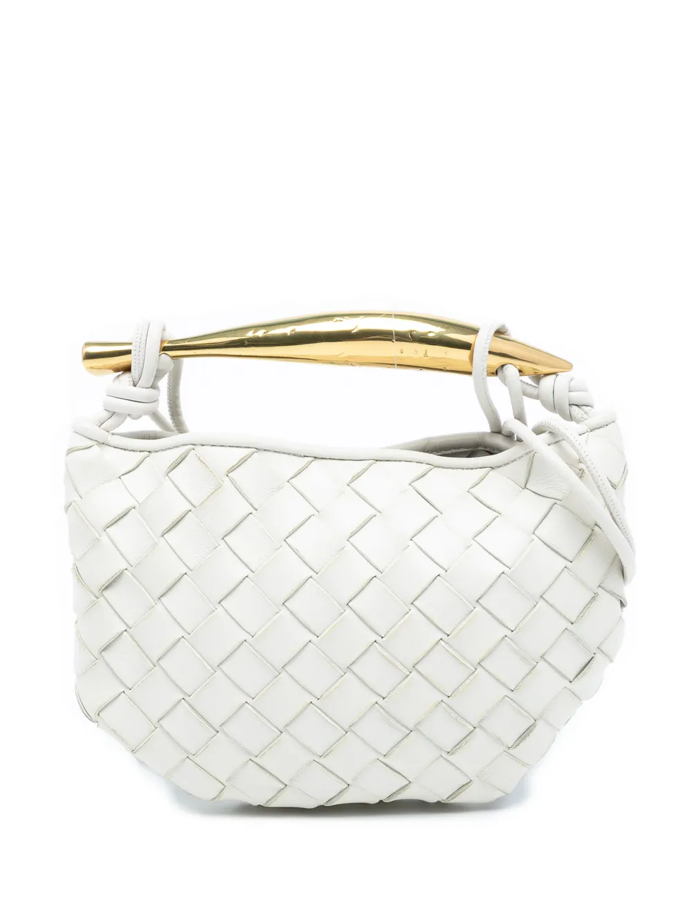 Bottega Veneta Pre-Owned Borsa a tracolla Intrecciato Sardine Baby in pelle di agnello 2012-2025 - Bianco