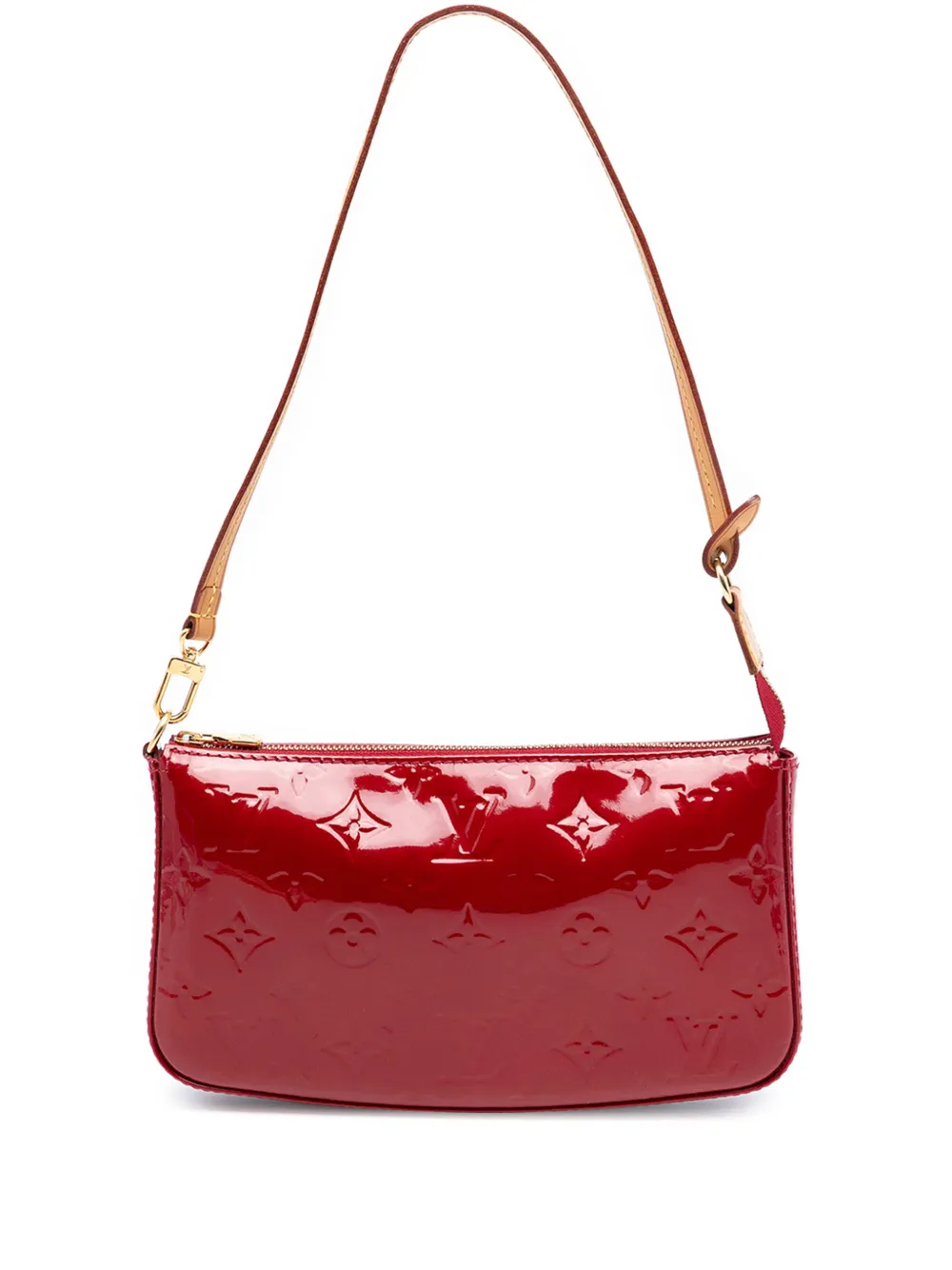 Louis Vuitton Pre-Owned Borsa a spalla Pochette Accessoires in pelle Vernis con monogramma 2012 - Rosso