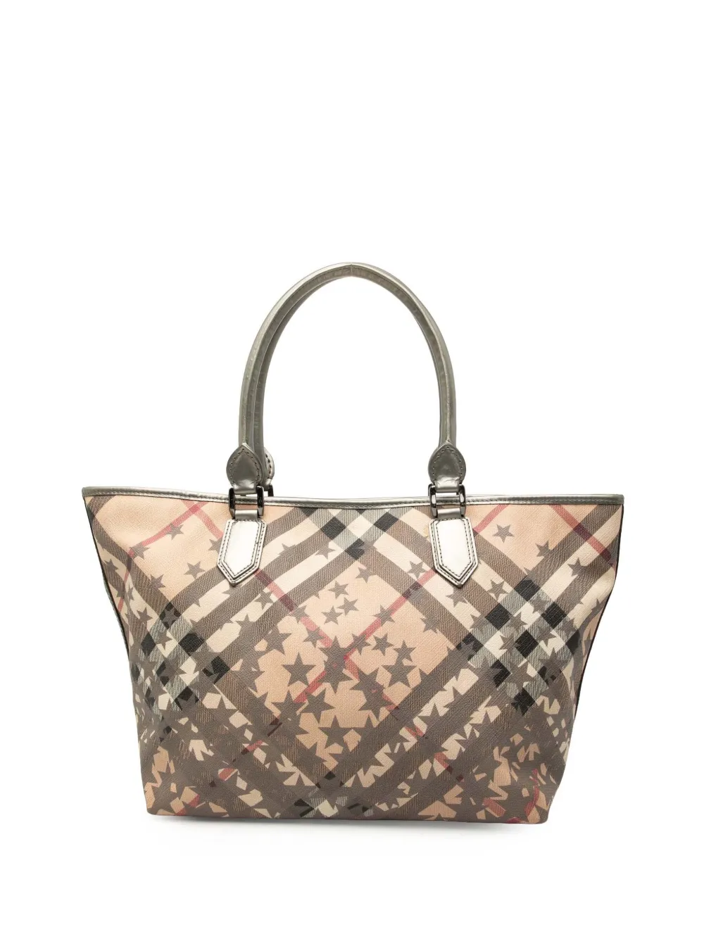 Burberry Pre-Owned 2000-2017 Large Supernova Check Coated Canvas Star Nickie tote bag | Brown | Image 1