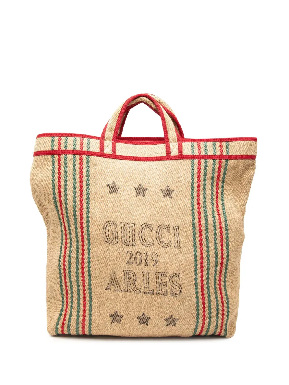 Gucci Pre-Owned Borsa tote Jute Arles con stampa 2016-2025 - Marrone