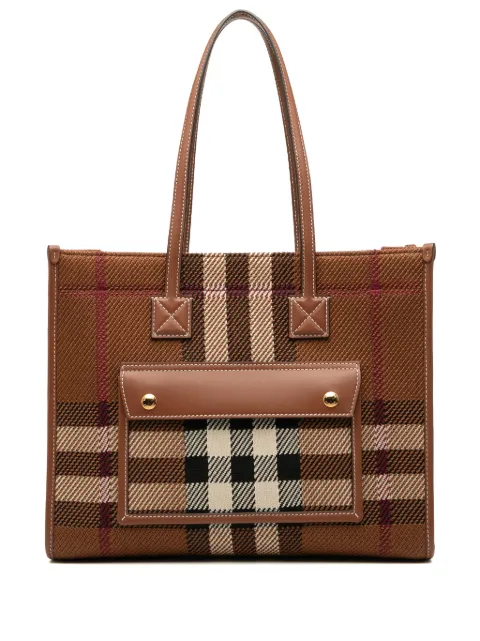 Burberry Pre-Owned 2018-2025 Small Mega Check Canvas Freya tote bag