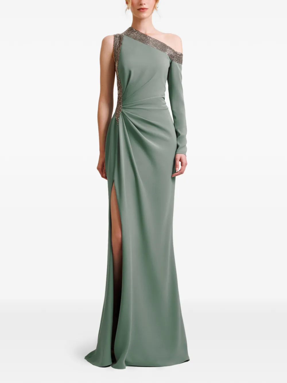 Gemy Maalouf Abito lungo asimmetrico - Verde