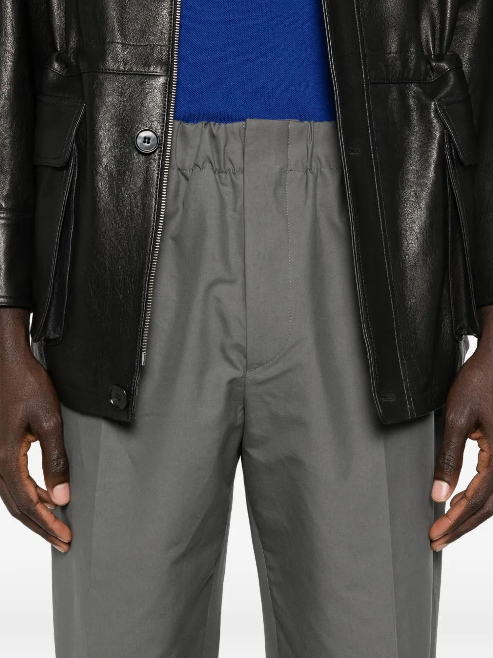 Jil Sander Broek met elastische taille Grijs