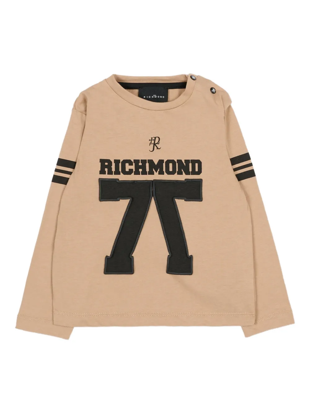 John Richmond Junior appliquéd long-sleeve T-shirt - Toni neutri