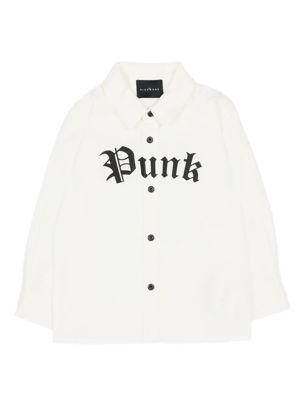 John Richmond Junior long-sleeve graphic shirt - Bianco