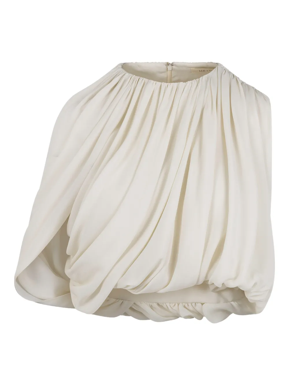 Heirlome Marie draped silk blouse - Toni neutri