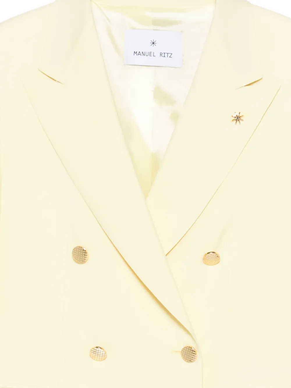  Manuel Ritz Chaqueta Con Doble Botonadura - Amarillo 