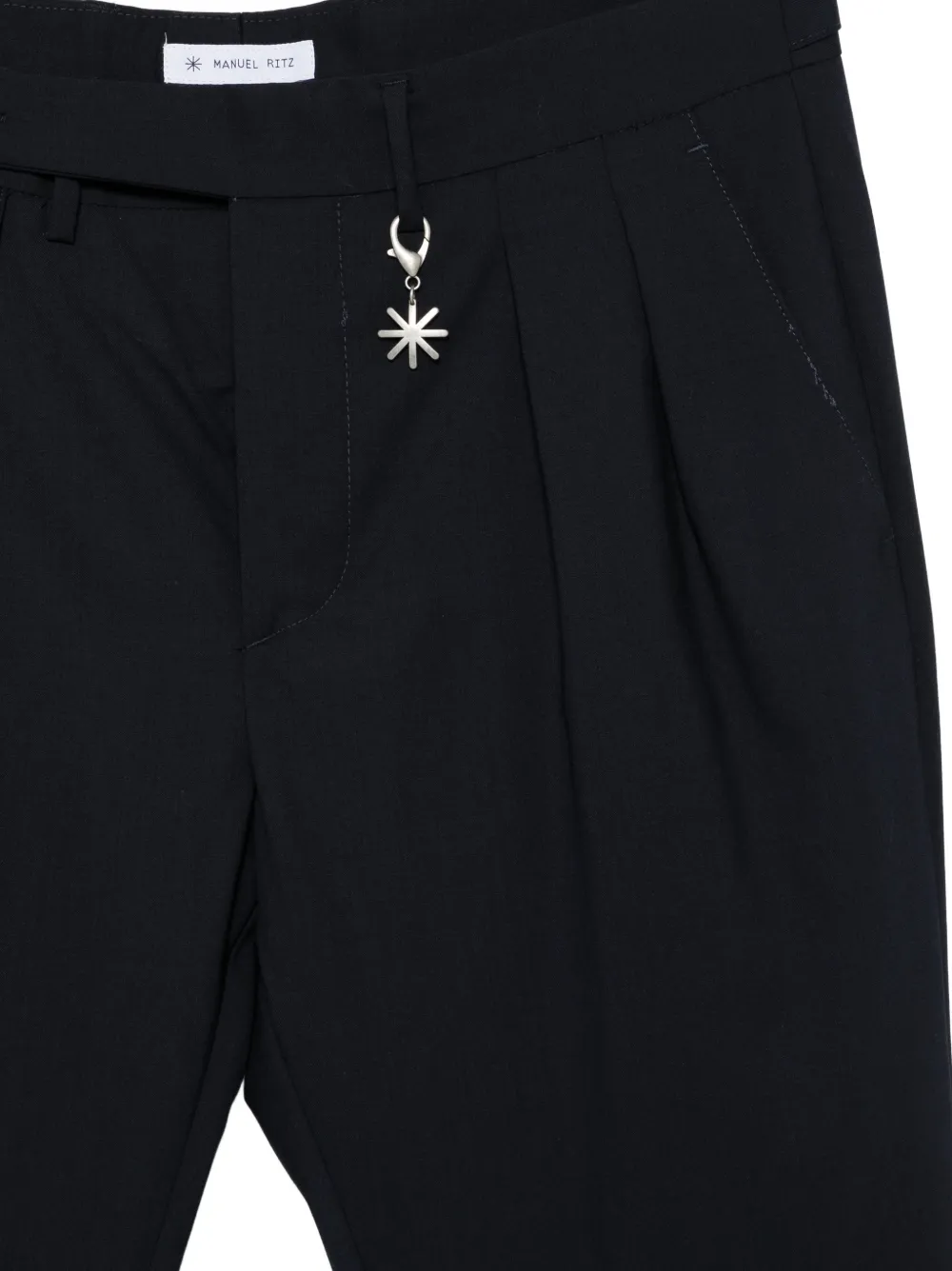  Manuel Ritz Double-pleat Charm Trousers - Blue 
