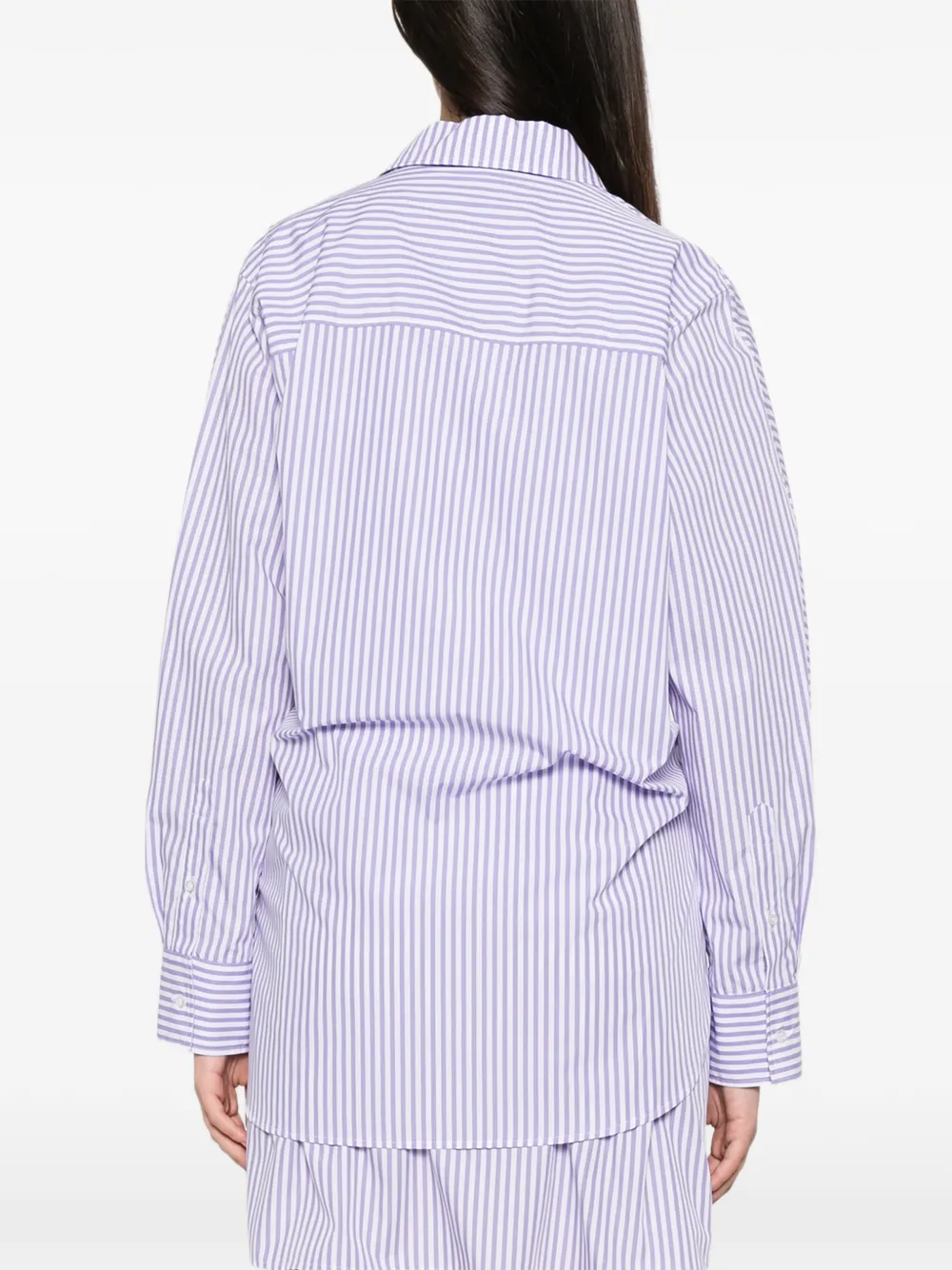  Manuel Ritz Vestido Corto A Rayas - Morado 
