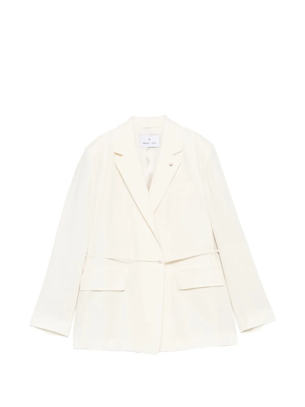 Manuel Ritz belted notch-lapels jacket - Toni neutri