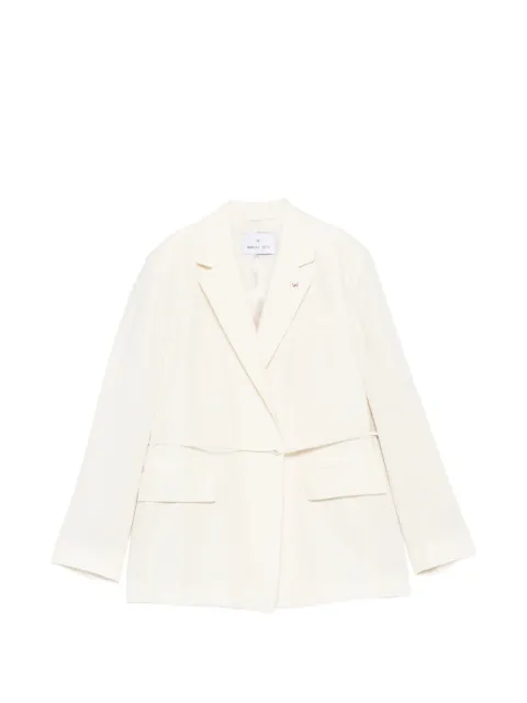 Manuel Ritz 벨트 노치드 라펠 재킷