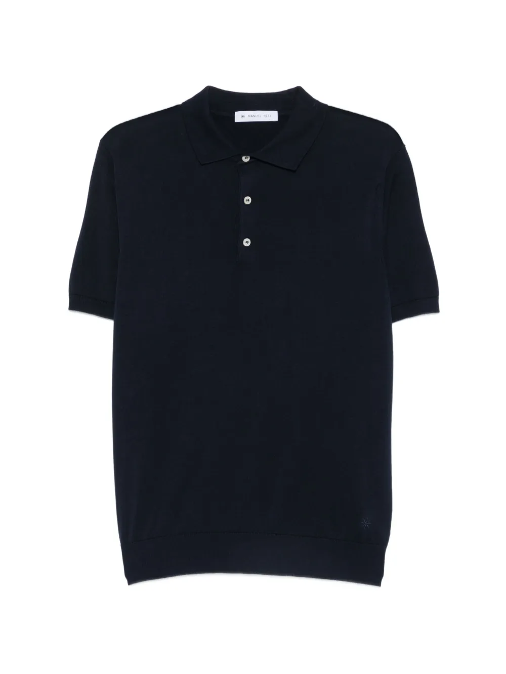 Manuel Ritz knitted cotton polo shirt - Blu