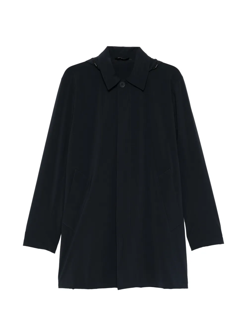 Manuel Ritz buttoned hooded coat - Blue