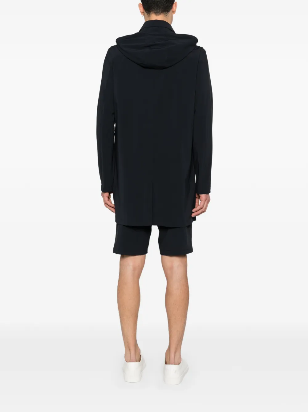 Buttoned Hooded Coat