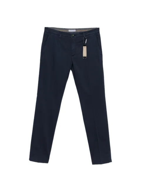 Manuel Ritz logo-patch belt-loop trousers