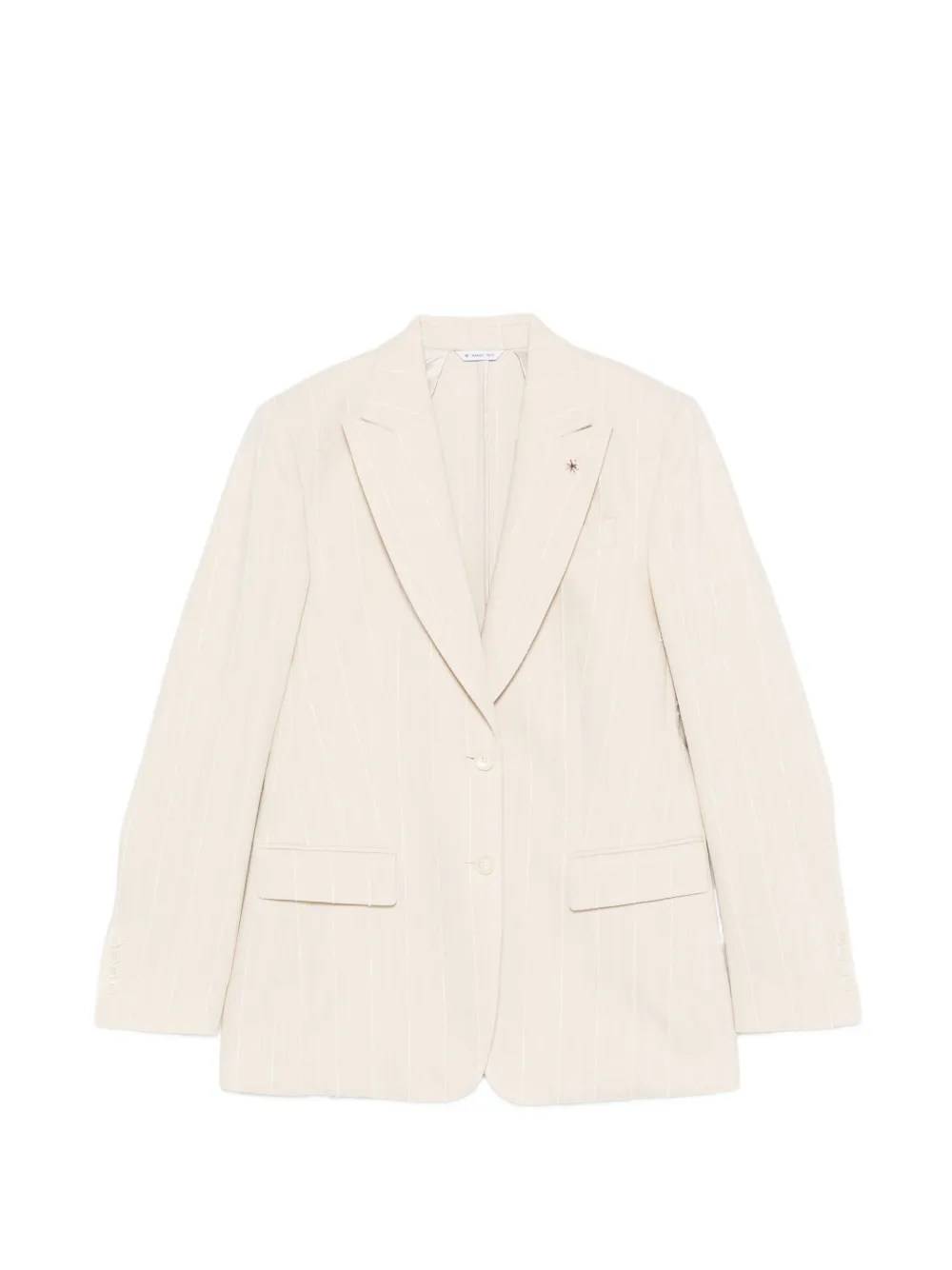 Manuel Ritz pinstripe-pattern peak-lapel jacket - Toni neutri