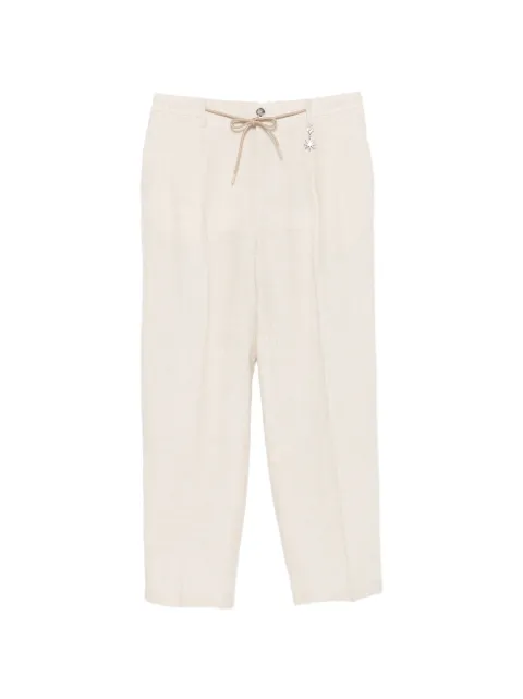 Manuel Ritz drawstring linen trousers
