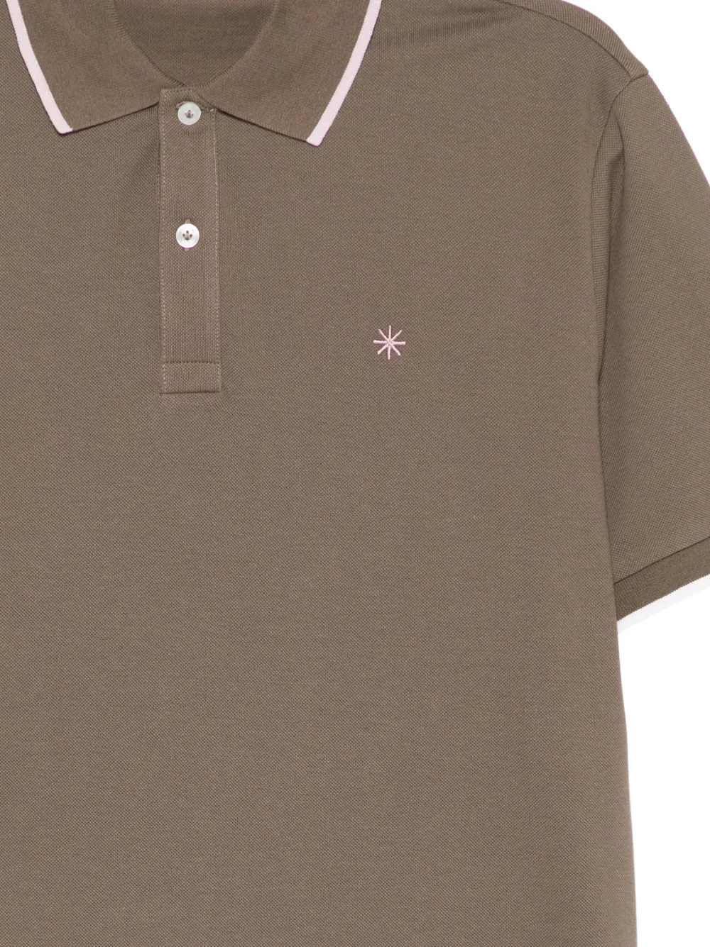  Manuel Ritz Polo Con Diseño En Contraste - Marrón 