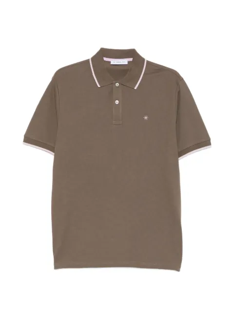 Manuel Ritz contrasting piquet polo shirt
