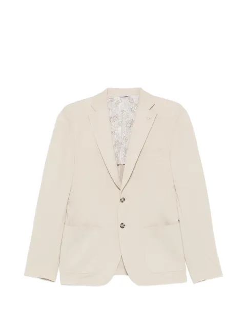 Manuel Ritz blazer en coton à revers crantés