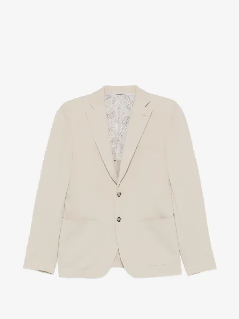 Manuel Ritz blazer en coton à revers crantés